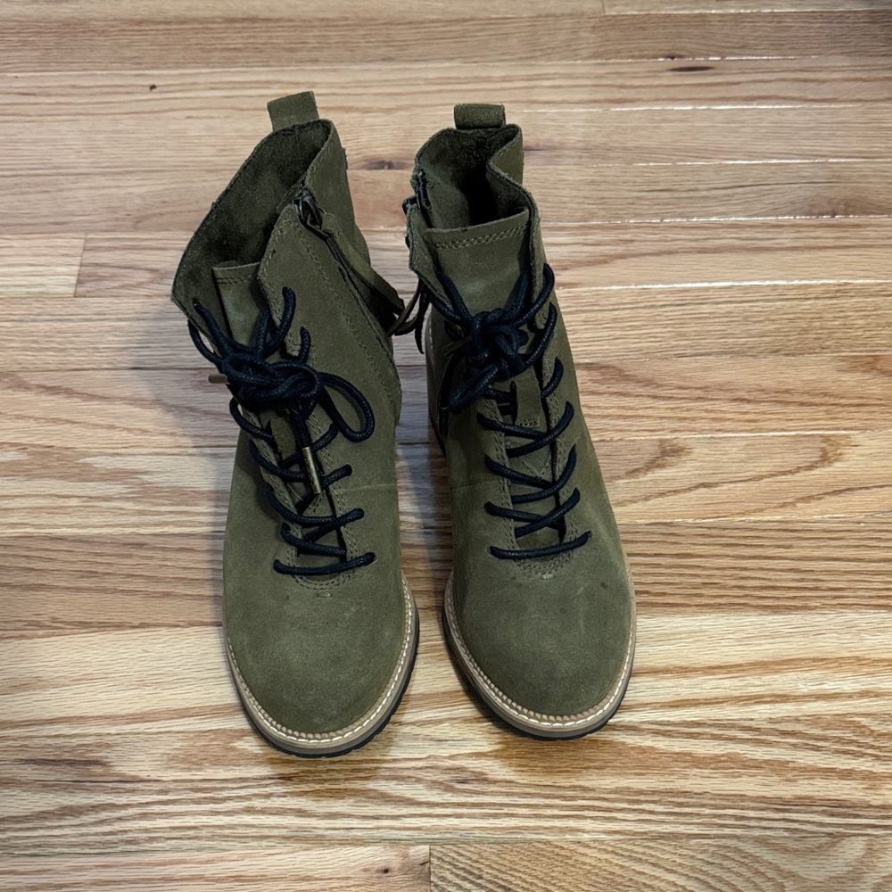 Toms Forest Green Lace-Up Boots